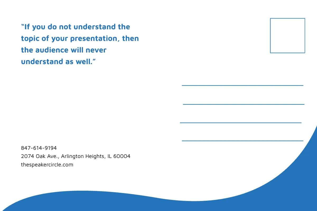Free Speaker Postcard Template to Edit Online
