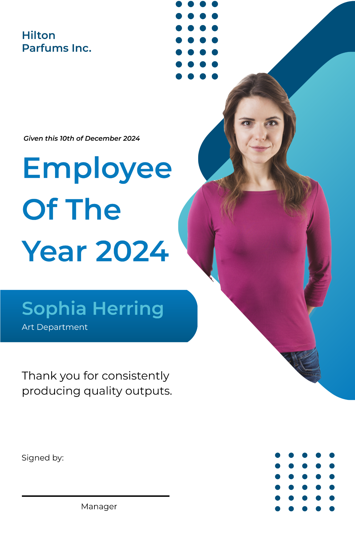Free Best Employee of the Year Poster Template