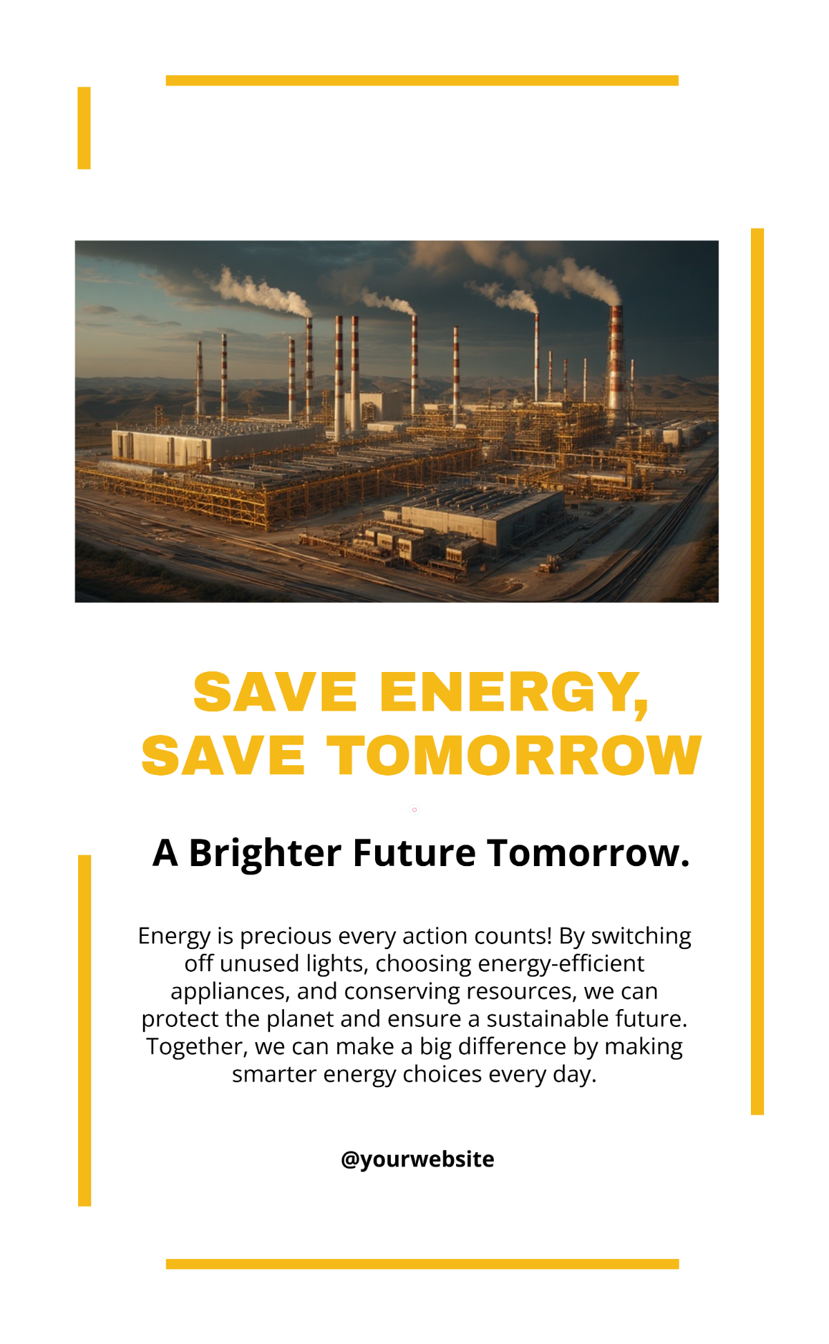 Free Save Energy Poster Template to Edit Online