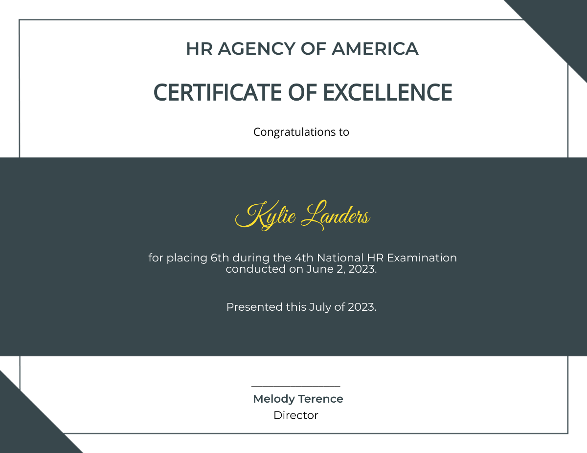 HR Champion Certificate Template