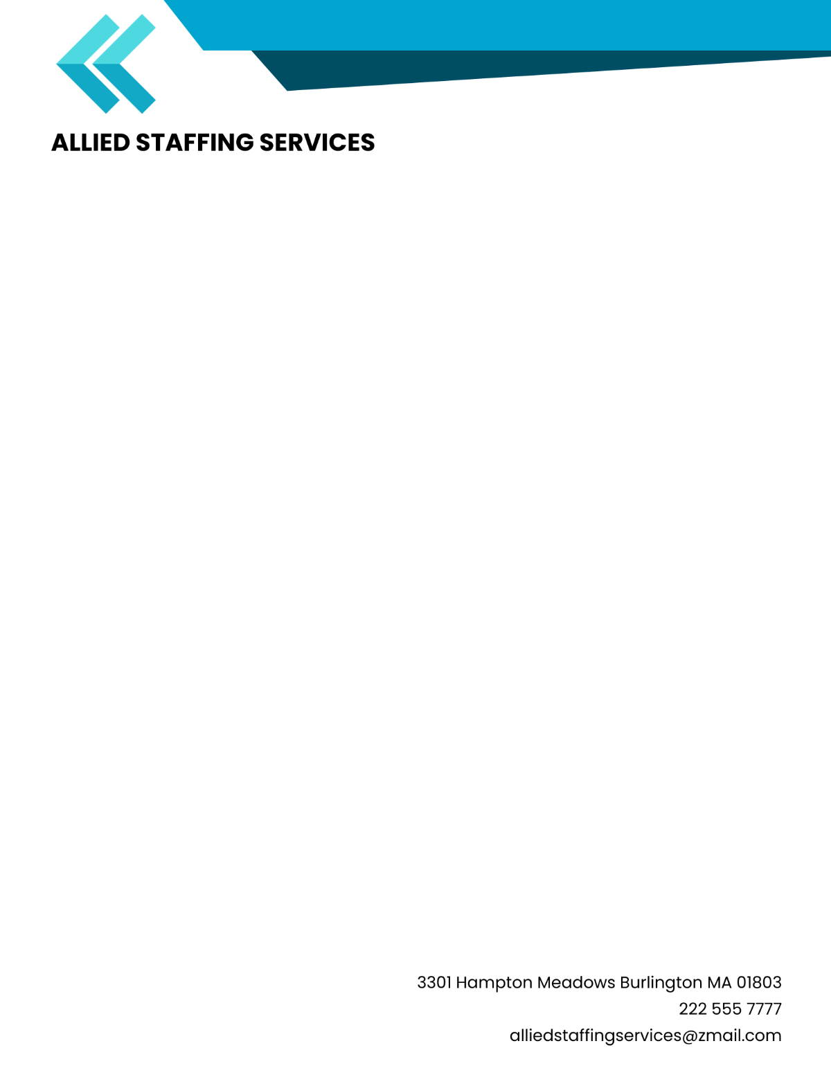 Staffing Recruitment Agency Letterhead