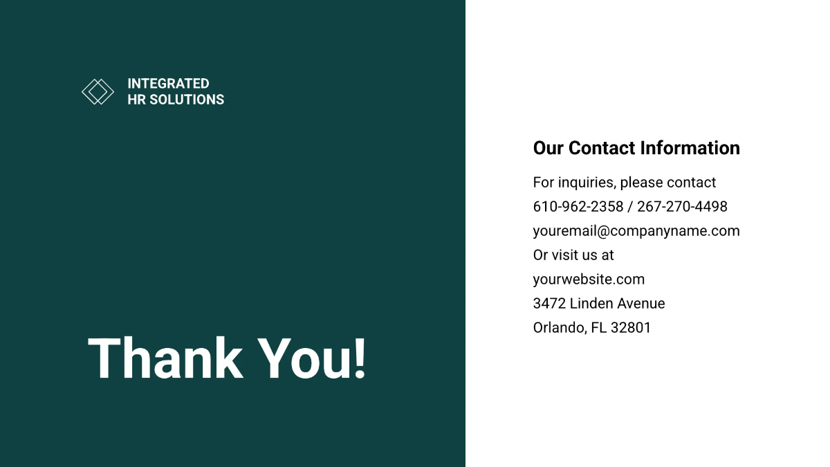 Free Sample HR Presentation Template to Edit Online