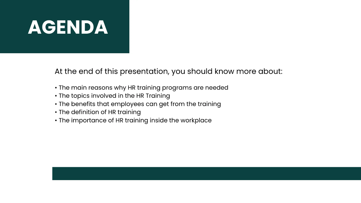 Free HR Training Presentation Template to Edit Online