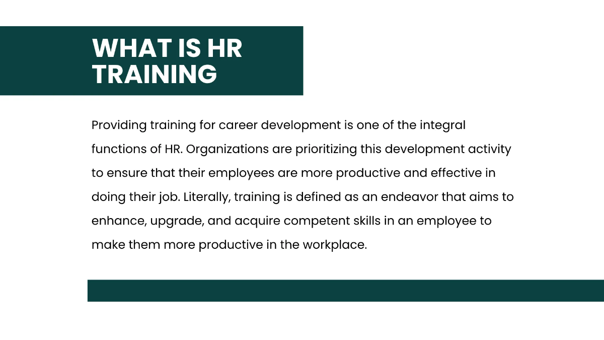 Free HR Training Presentation Template to Edit Online