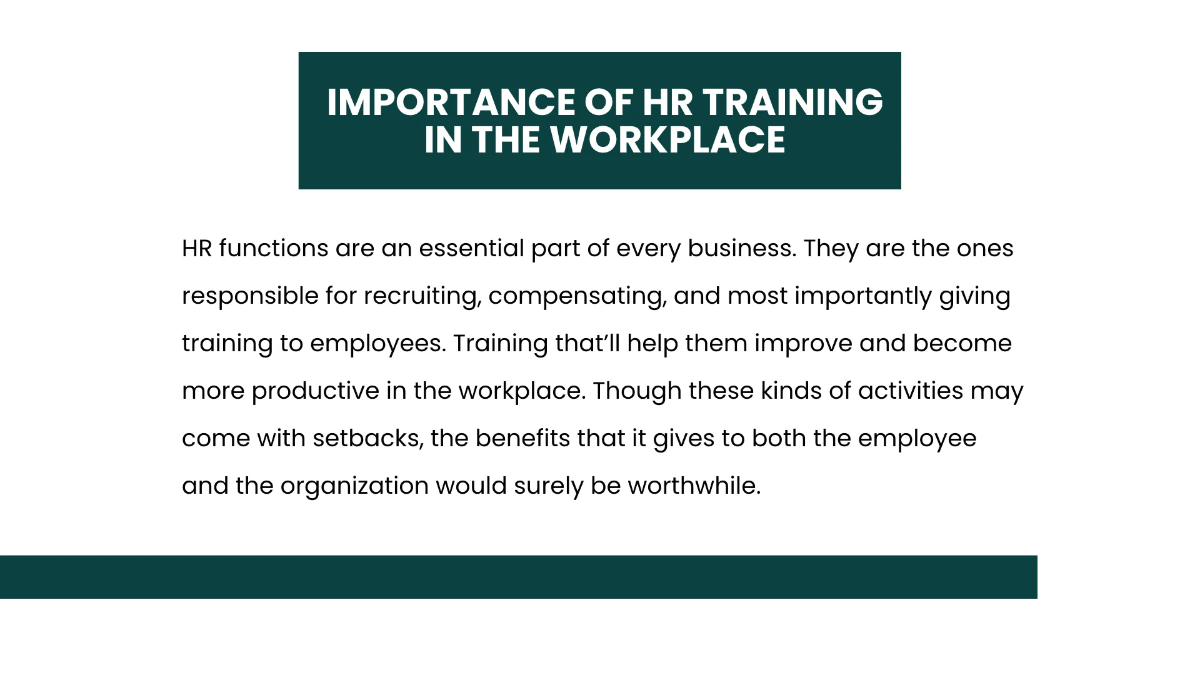 Free HR Training Presentation Template to Edit Online