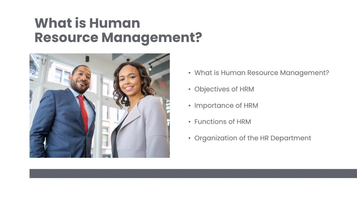 Free HR Management Presentation Template to Edit Online