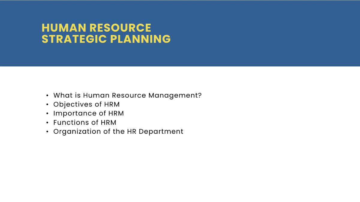Free HR Strategy Presentation Template to Edit Online