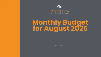 Free Budget Presentation Template to Edit Online