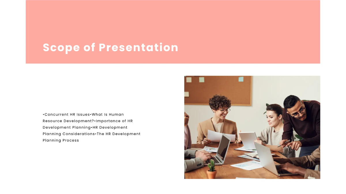 Free HR Development Plan Presentation Template to Edit Online