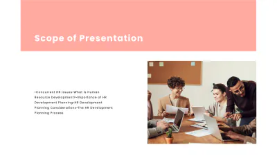 Free HR Development Plan Presentation Template to Edit Online