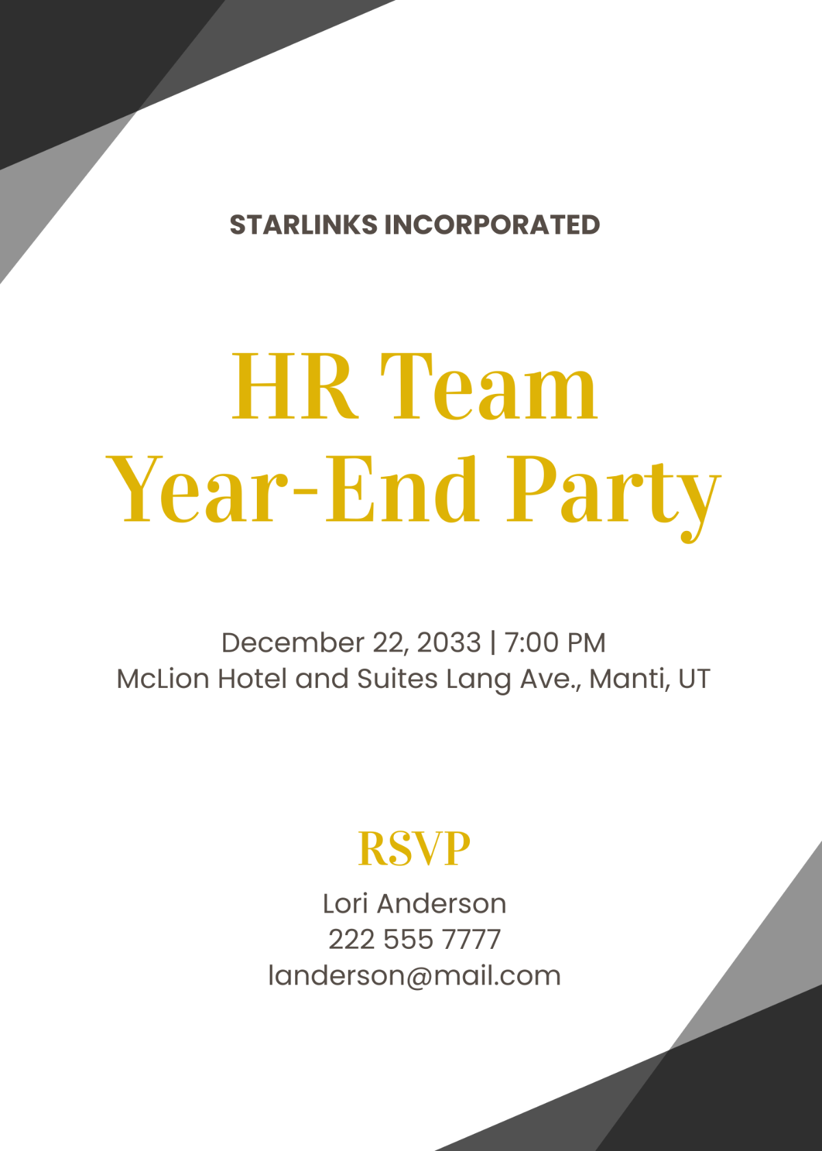 Elegant HR Invitation