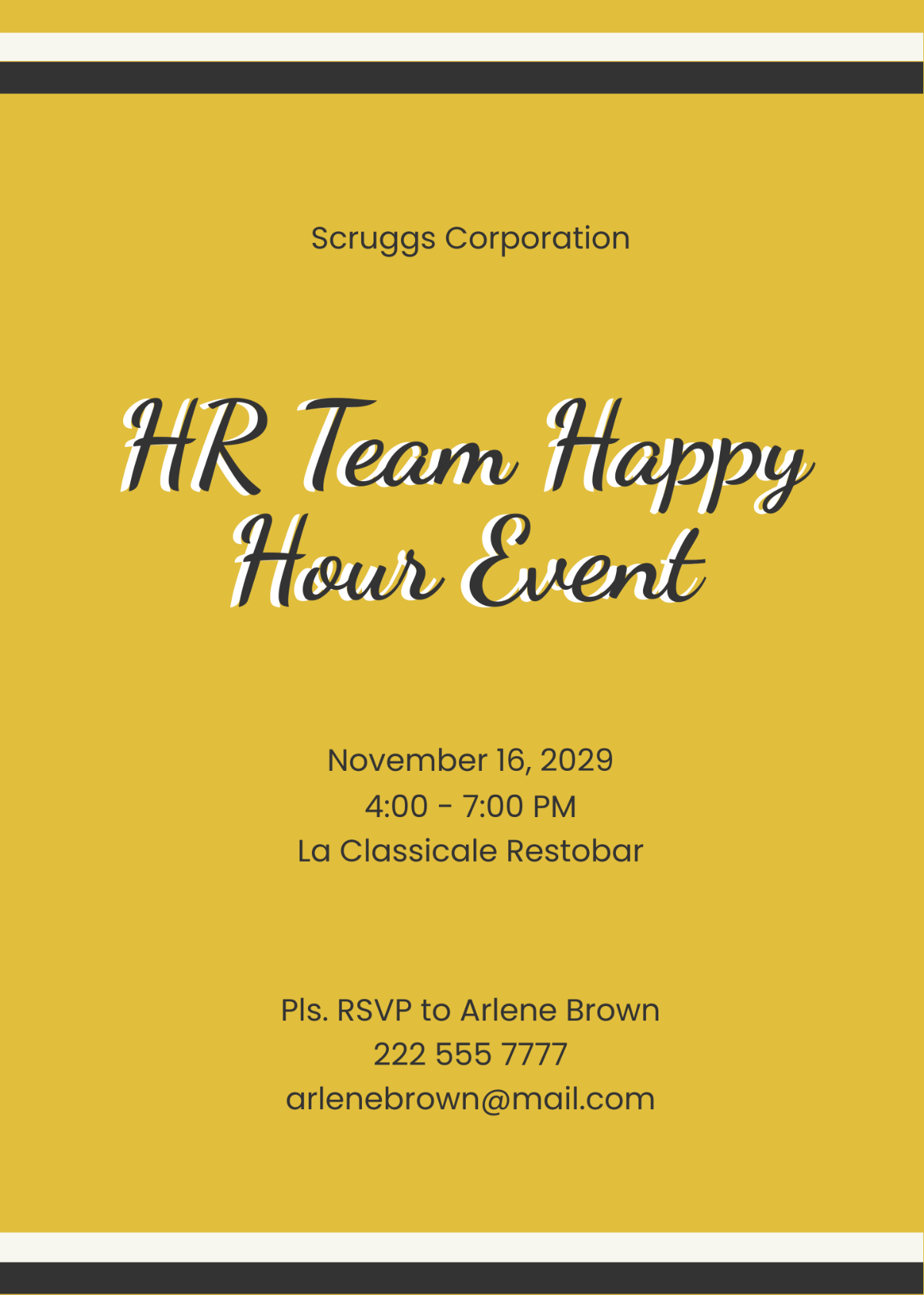 HR Happy Hour Invitation