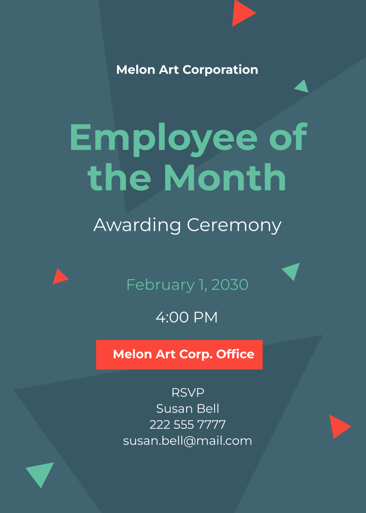 Employee of the Month Invitation