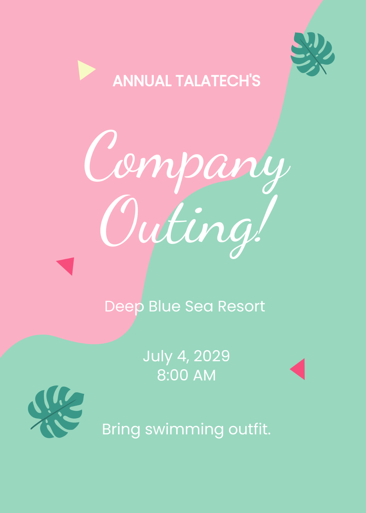 Company Outing Invitation Template