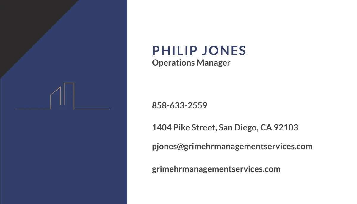 Free Modern HR Business Card Template to Edit Online