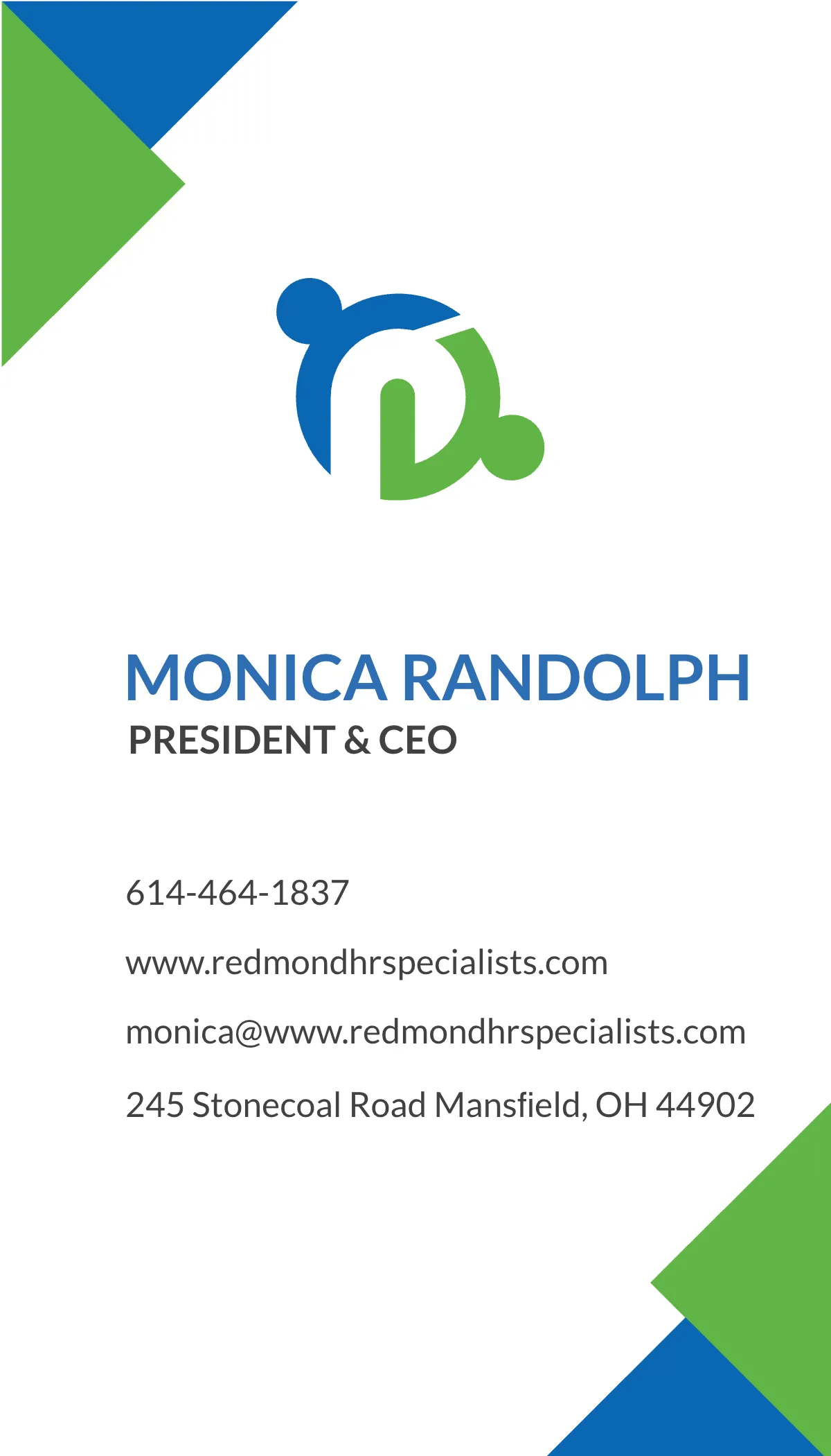 Free Creative HR Business Card Template to Edit Online