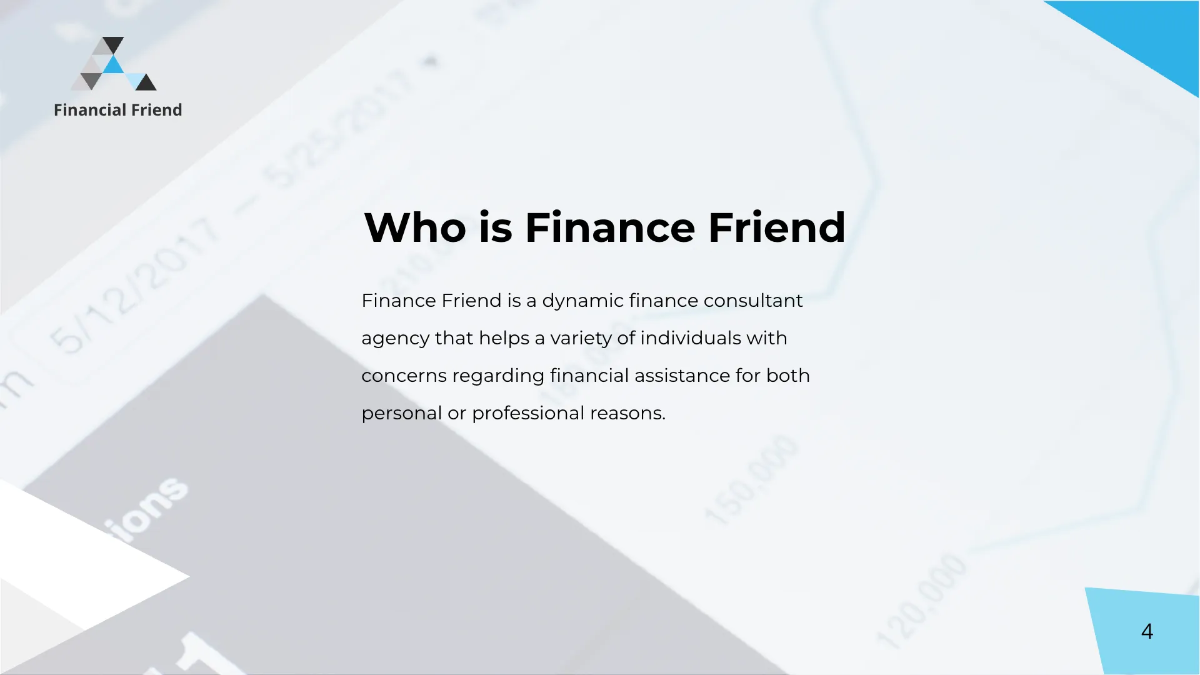 Free Finance Consultant Presentation Template to Edit Online