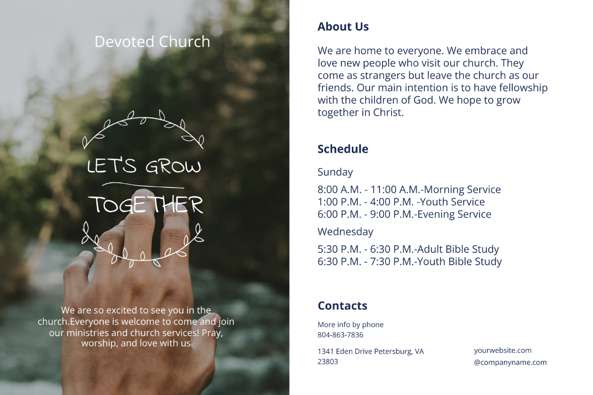 Church Postcard Template - Edit Online & Download