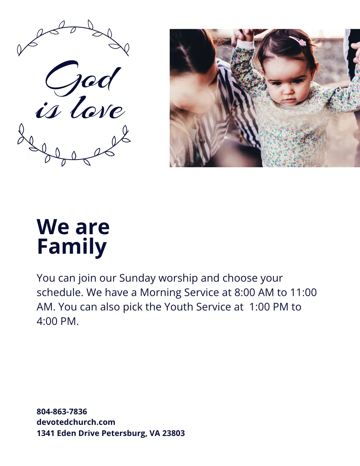 Free Church Pamphlet Template to Edit Online