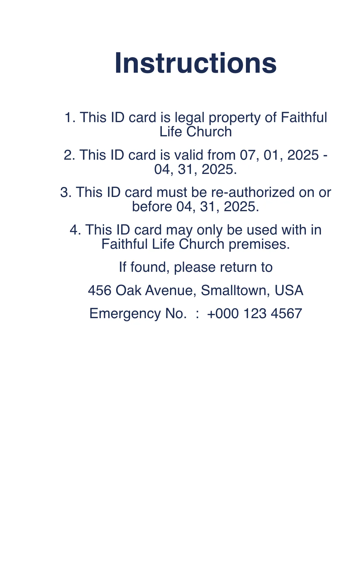 Free Church ID Card Template to Edit Online