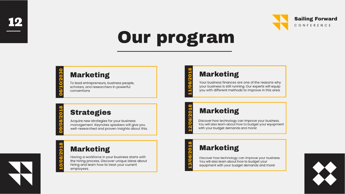 Free Conference Presentation Template to Edit Online