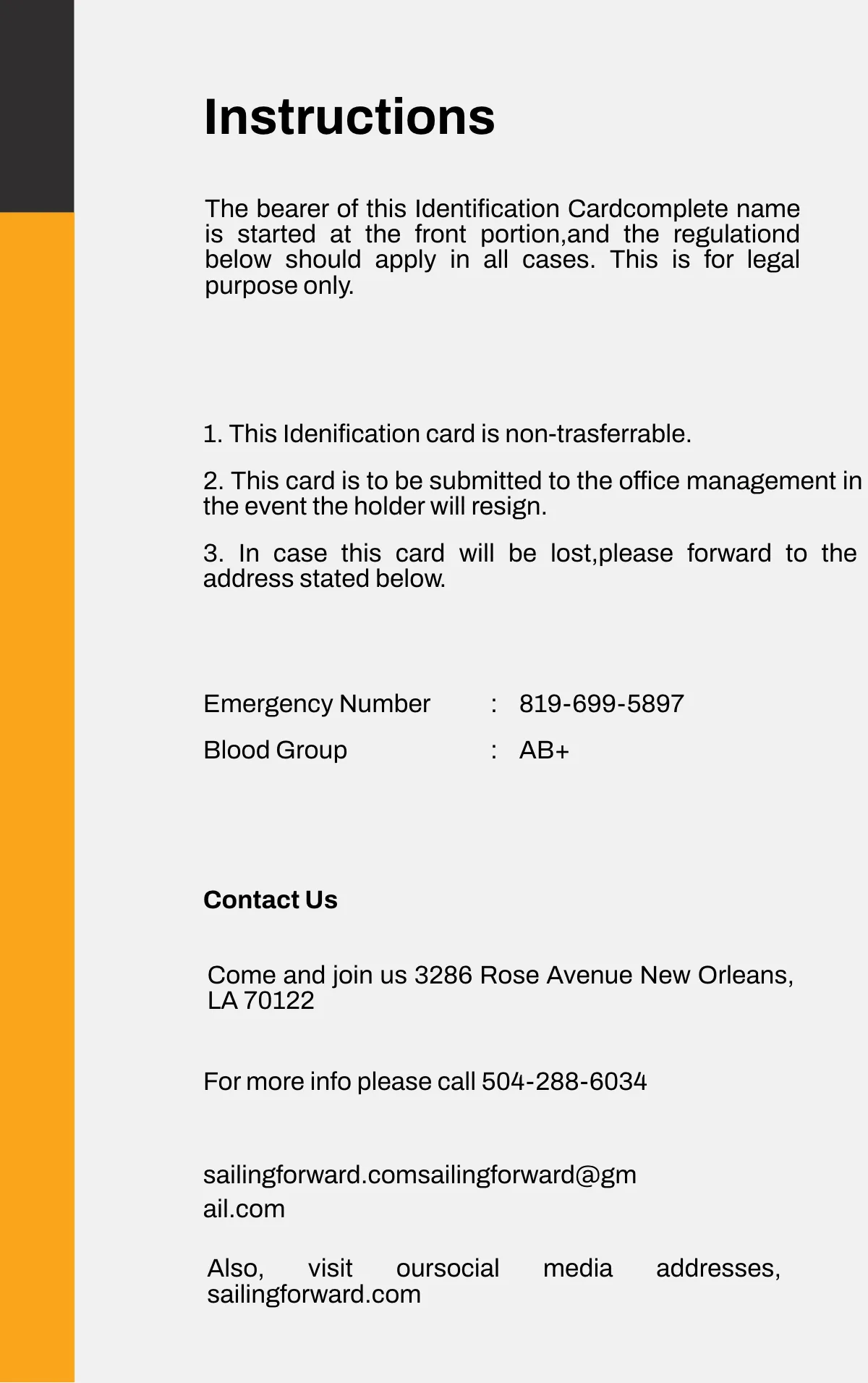 Free Conference ID Card Template to Edit Online