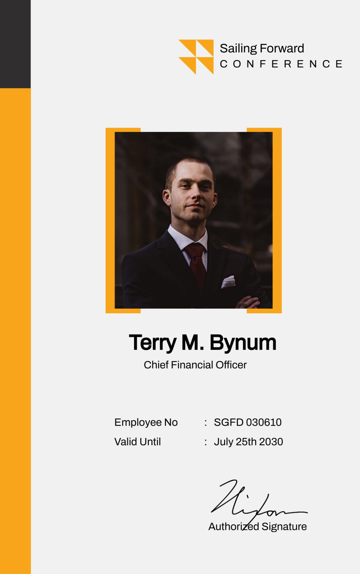 Conference ID Card Template