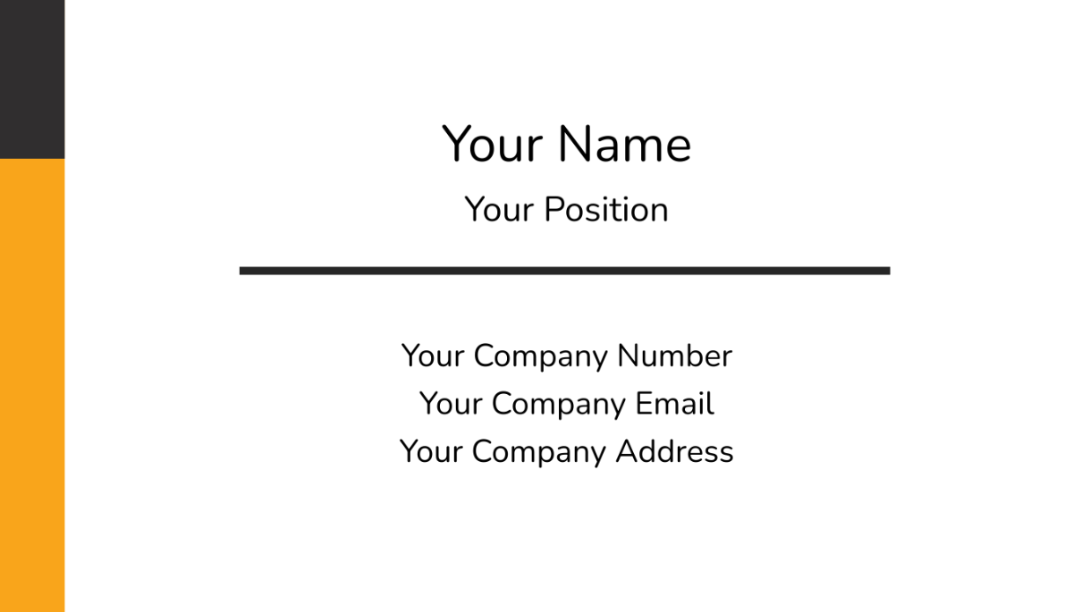 Conference Business Card Template