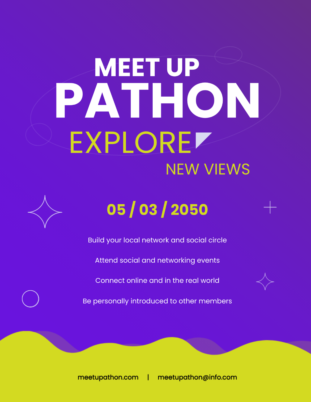 Meetup Event Flyer Template - Edit Online & Download