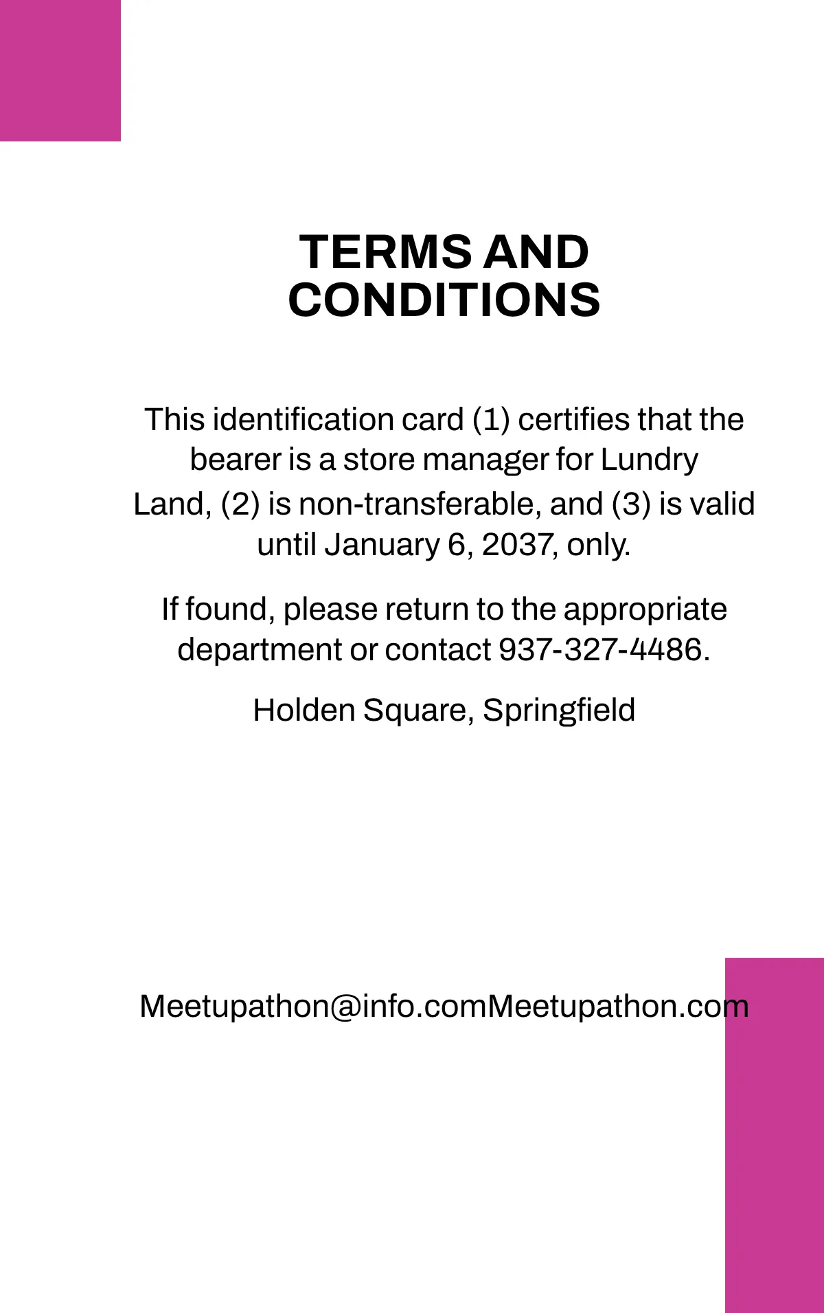 Free Meetup Event ID Card Template to Edit Online