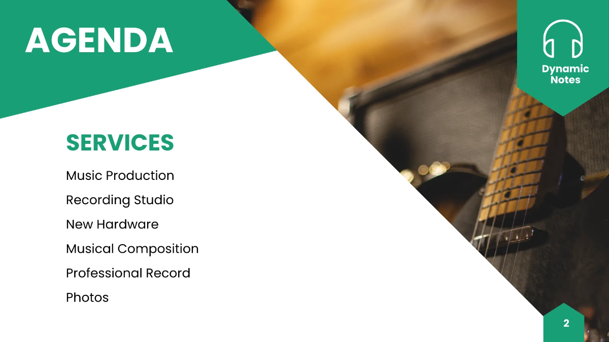 Free Music Production Presentation Template to Edit Online