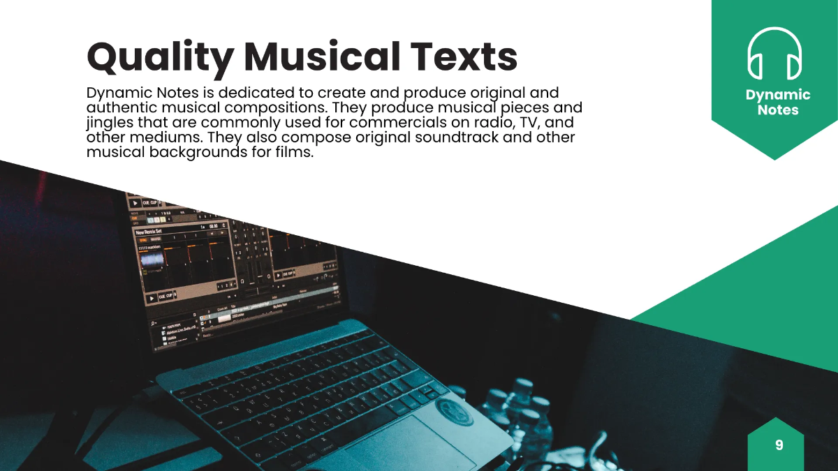 Free Music Production Presentation Template to Edit Online