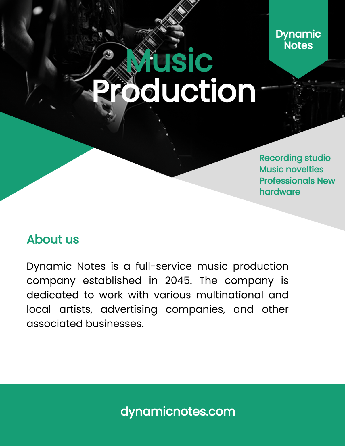 Music Production Leaflet Template