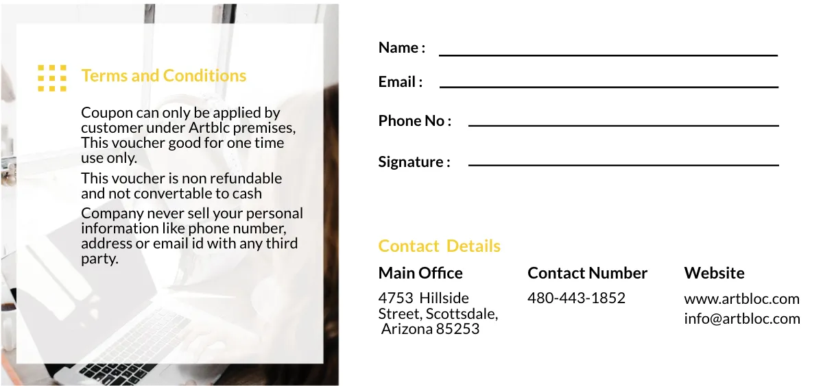 Free Art Director Voucher Template to Edit Online