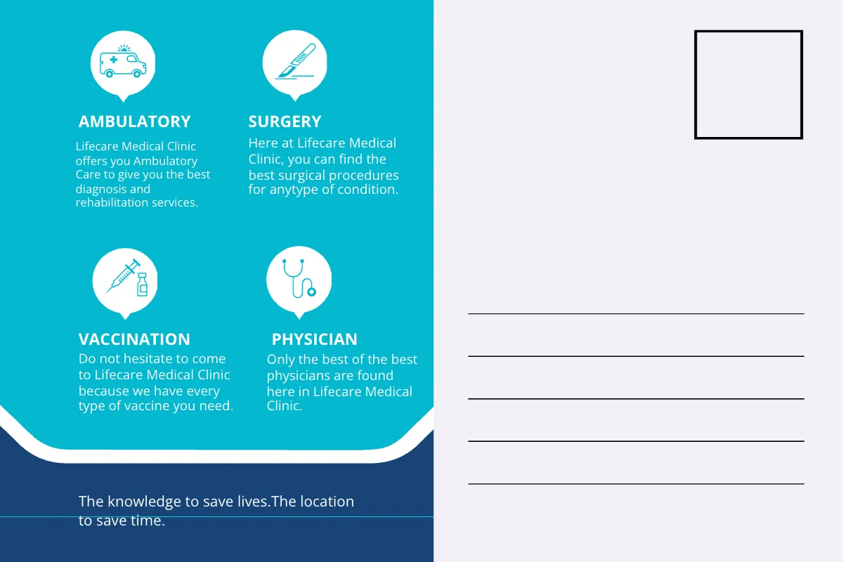 Free Clinic Postcard Template to Edit Online