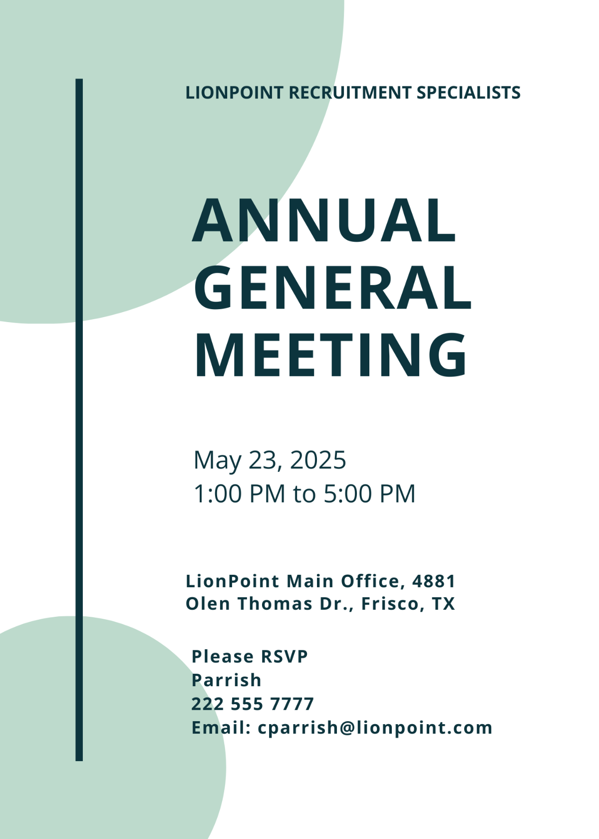 Annual General Meeting Invitation