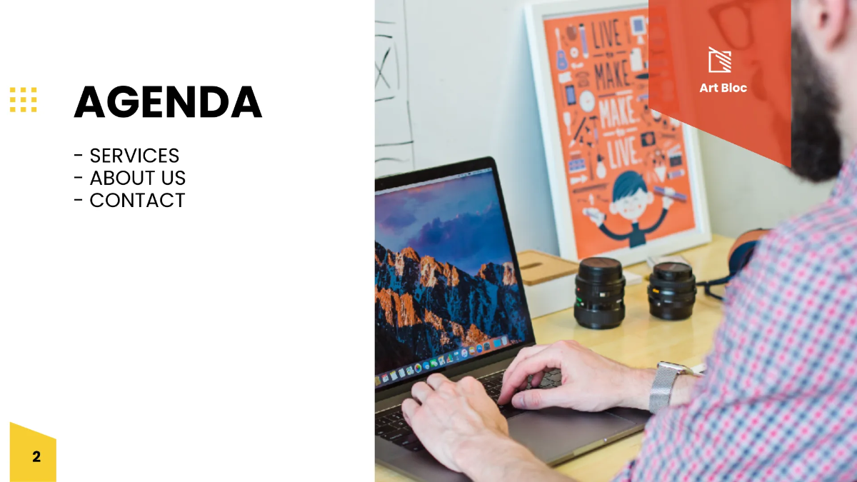 Free Art Director Presentation Template to Edit Online