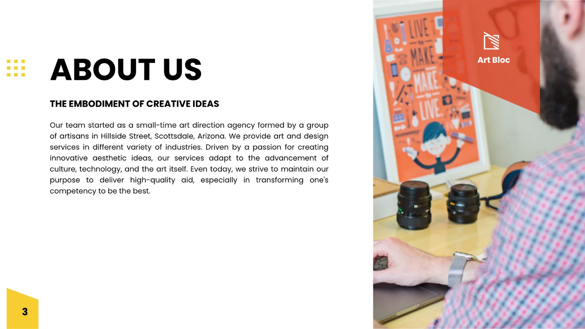 Free Art Director Presentation Template to Edit Online