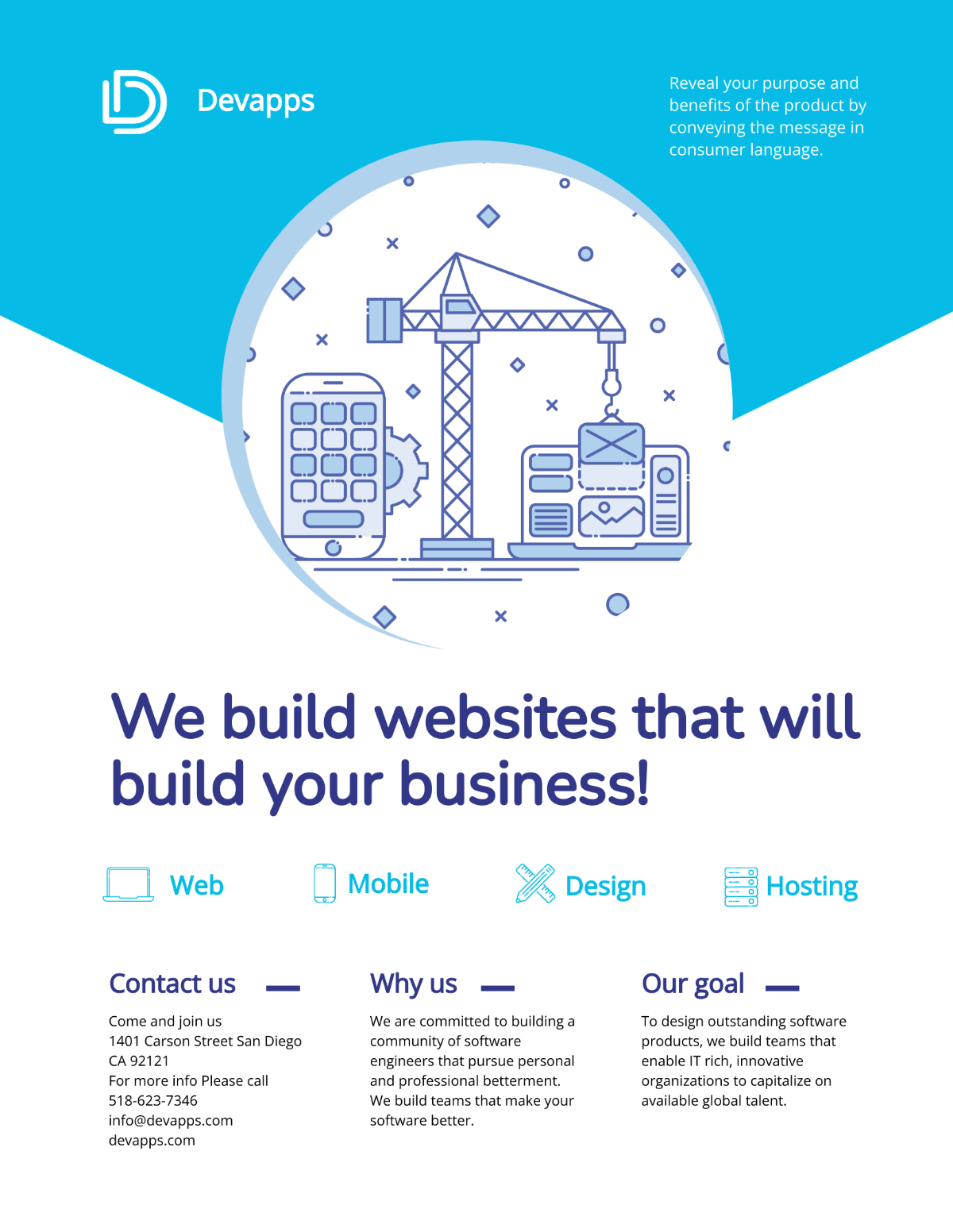 Web and Mobile App Development Services Flyer Template