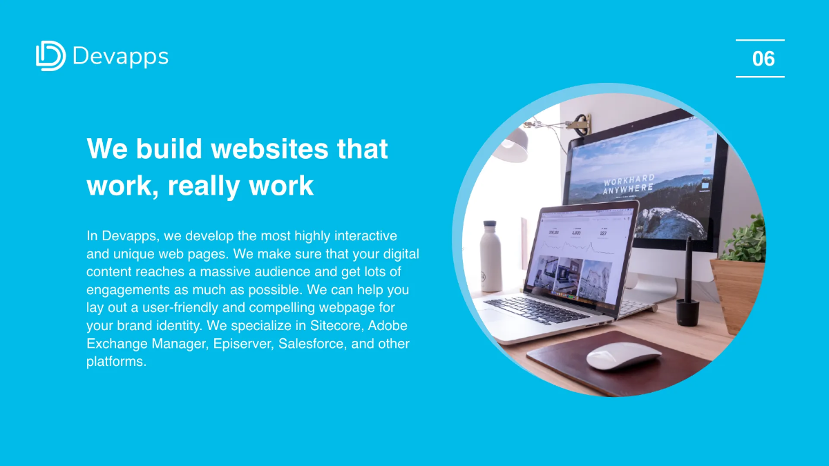 Free Web and Mobile App Development Services Presentation Template to Edit Online