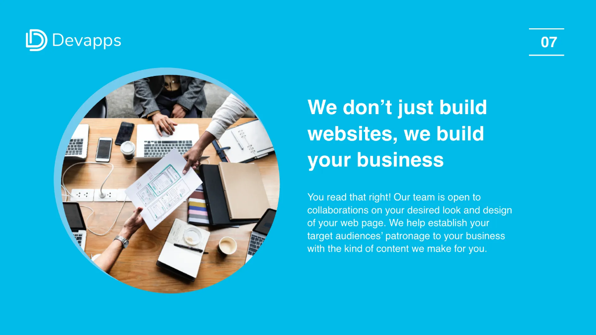 Free Web and Mobile App Development Services Presentation Template to Edit Online