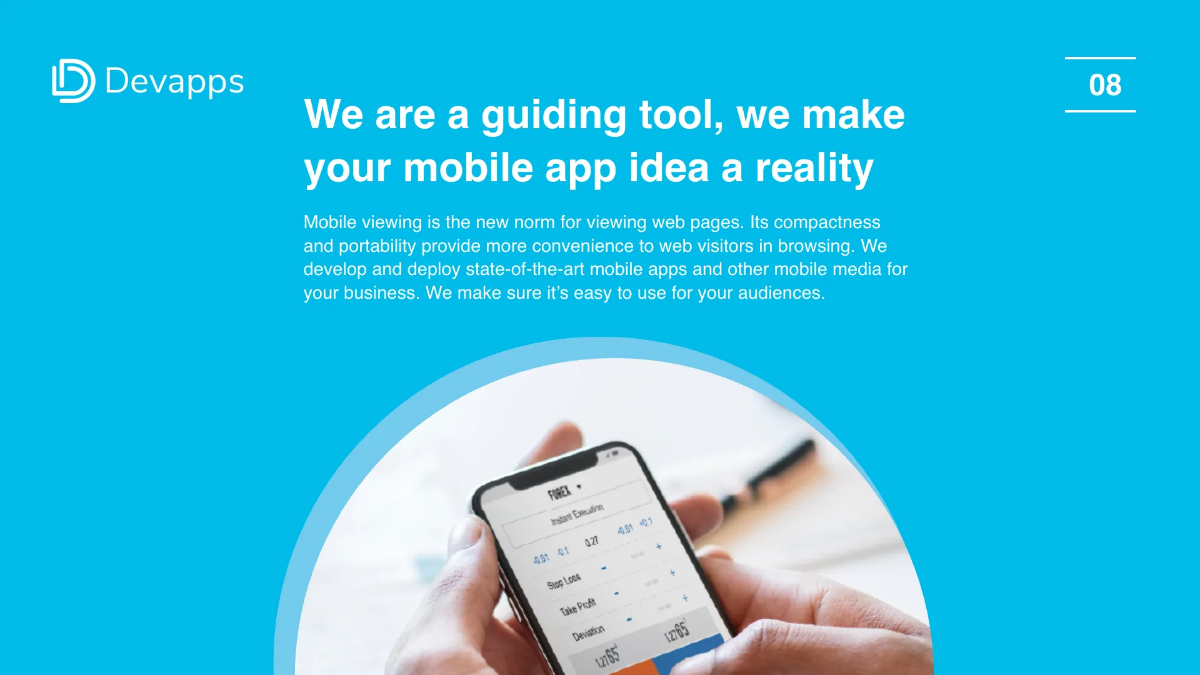 Free Web and Mobile App Development Services Presentation Template to Edit Online