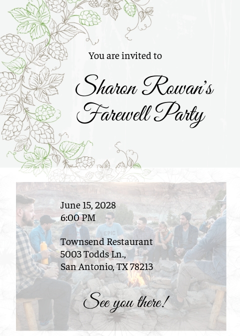 Farewell Invitation Card Templates in Microsoft Word (DOC) | Template.net