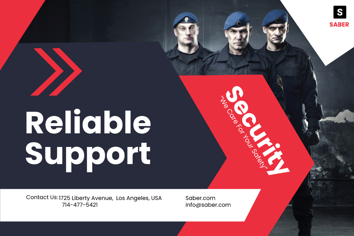 Security Guard Services Postcard Template - Edit Online & Download