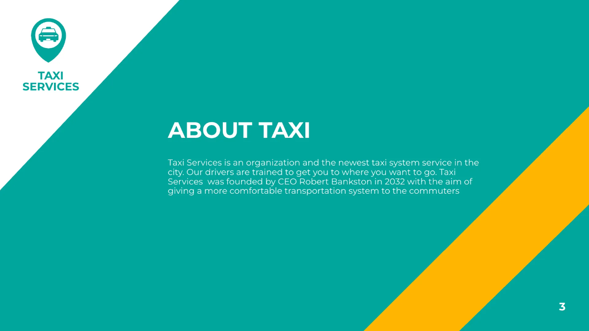 Free Taxi Services Presentation Template to Edit Online