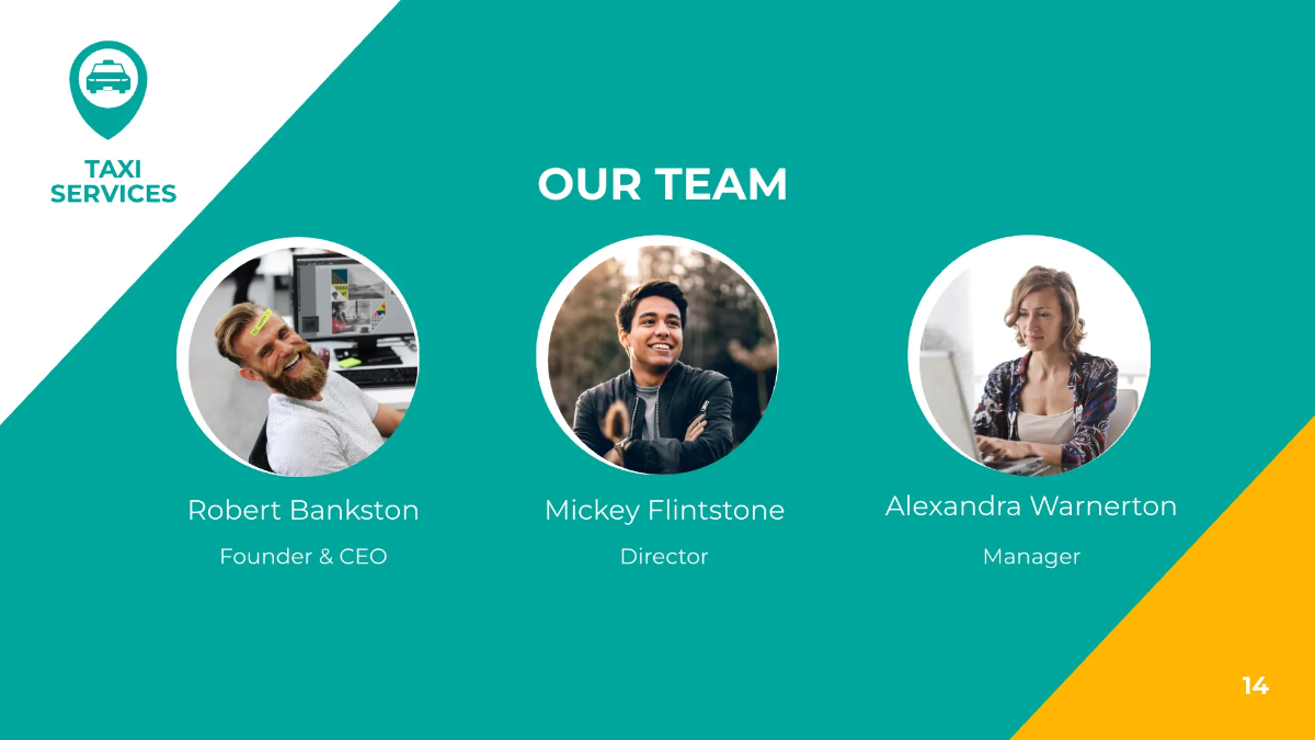 Free Taxi Services Presentation Template to Edit Online