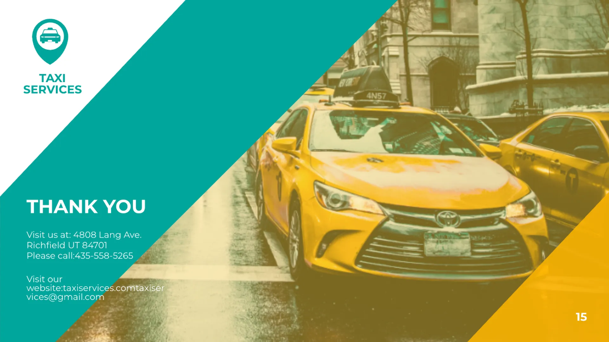 Free Taxi Services Presentation Template to Edit Online