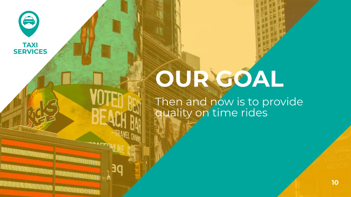 Free Taxi Services Presentation Template to Edit Online