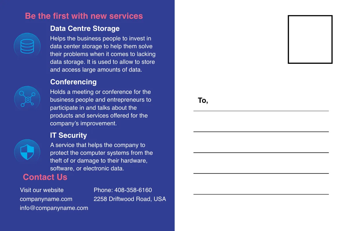 Free Business Networking Postcard Template to Edit Online