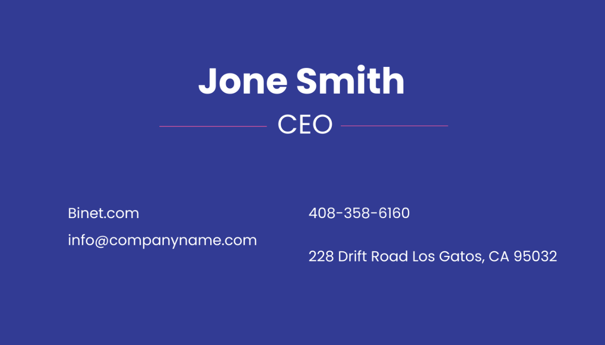 Business Networking Business Card Template